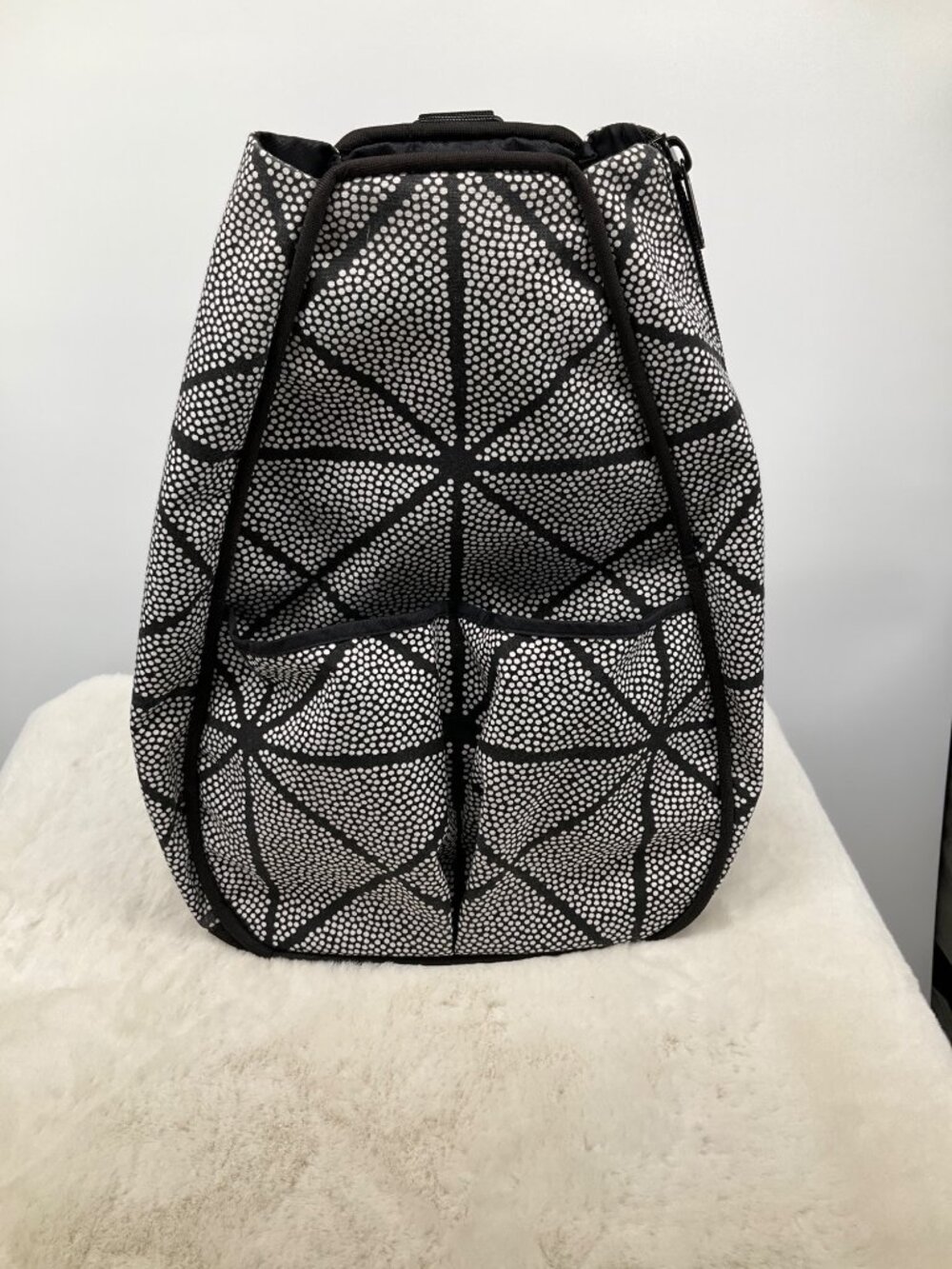 40 Love Couture Tennis Racket Bag, black and white, 2 removable pouches